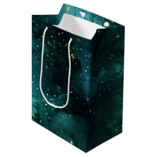 Teal Galaxy Series Design 1 Medium Gift Bag