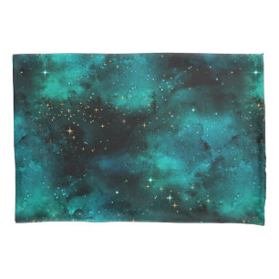 Teal Galaxy Series Design 1  Pillowcase
