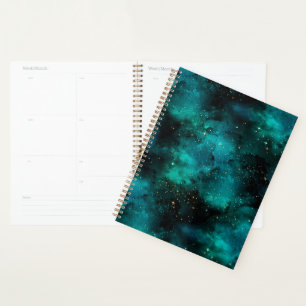 Teal Galaxy Series Design 1 Planner