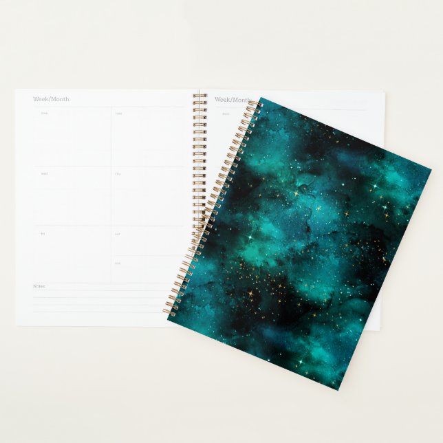 Teal Galaxy Series Design 1 Planner (Display)