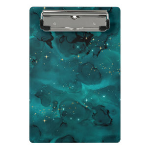 Teal Galaxy Series Design 2 Mini Clipboard