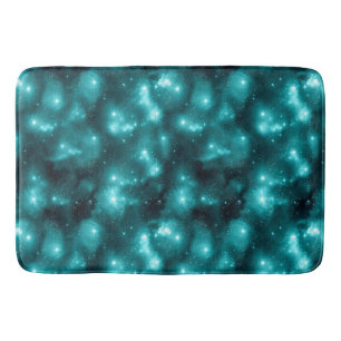 Teal Galaxy Series Design 3 Bath Mat