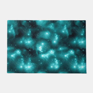 Teal Galaxy Series Design 3 Doormat