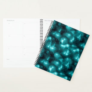 Teal Galaxy Series Design 3 Planner