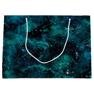 Teal Galaxy Series Design 4 Large Gift Bag