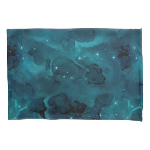 Teal Galaxy Series Design 5 Pillowcase