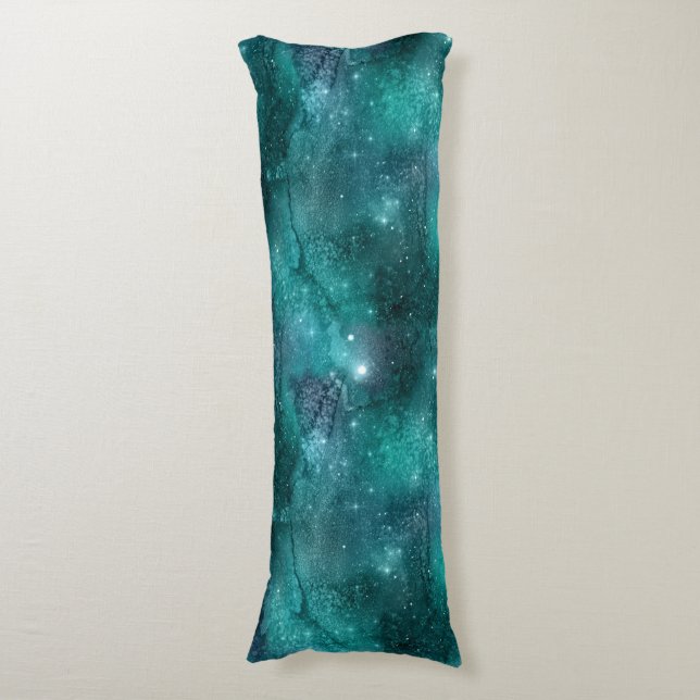 Teal Galaxy Series Design 8 Body Cushion (Front Vertical)