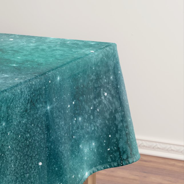 Teal Galaxy Series Design 8  Tablecloth (In Situ)