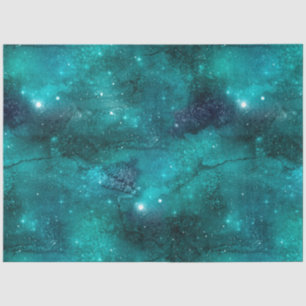 Teal Galaxy Series Design 8 Tissue Paper