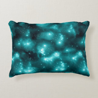 Teal Galaxy Series Design Decorative Cushion