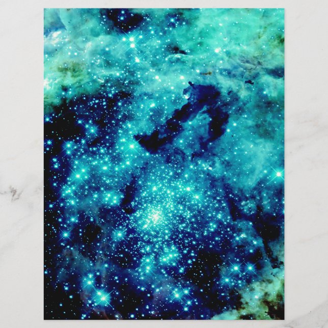 Teal Galaxy Stationary (Front)