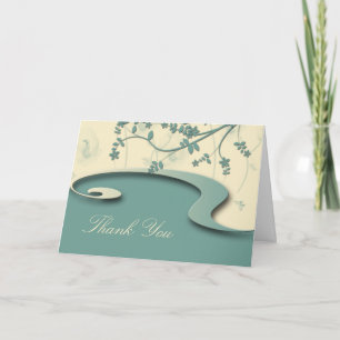 Teal Garden Thank You Card