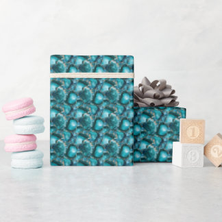 Teal Gemstones  Wrapping Paper