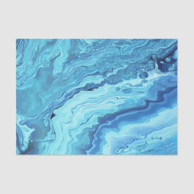 Teal Geode Tissue Paper (Front)