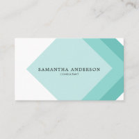 Teal Geometric Chevron Simple Modern
