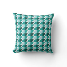 Teal geometric pattern Cushion