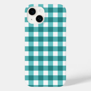 Teal gingham Case-Mate iPhone case
