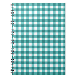 Teal gingham notebook