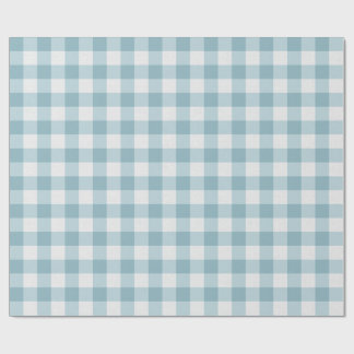 Teal Gingham Wrapping Paper