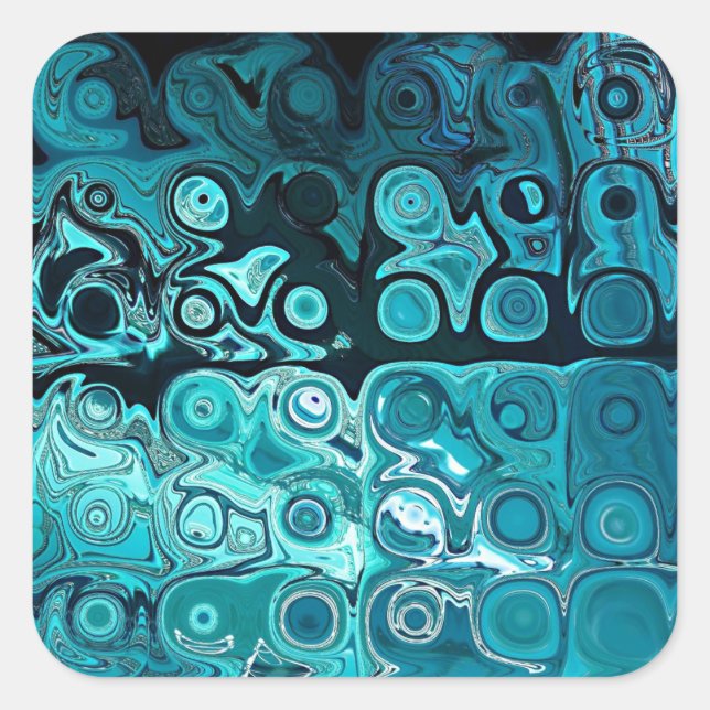 Teal Glass Blocks Sticker (Front)