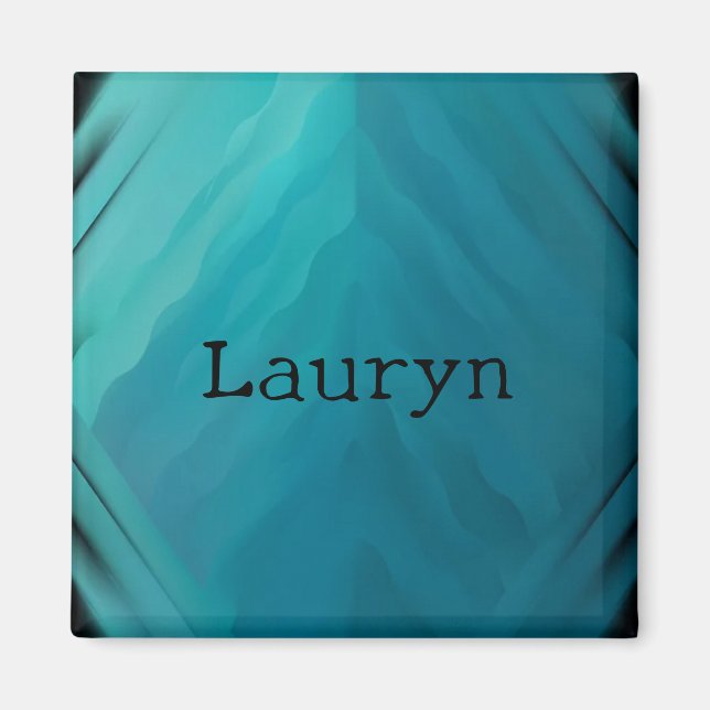 Teal glass texture magnet (Front)