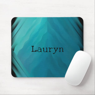 Teal glass texture mouse mat