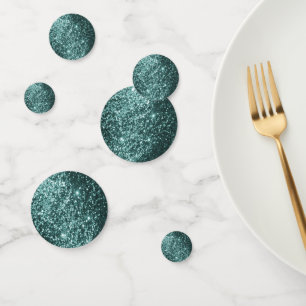 Teal Glitter Confetti
