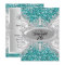 Teal Glitter Diamond Tiara Sweet 16 Invite