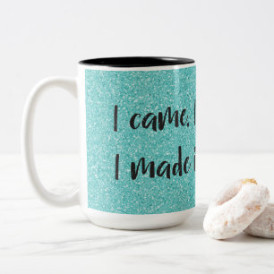 Teal Glitter I Made It Awkward Coffee Mug