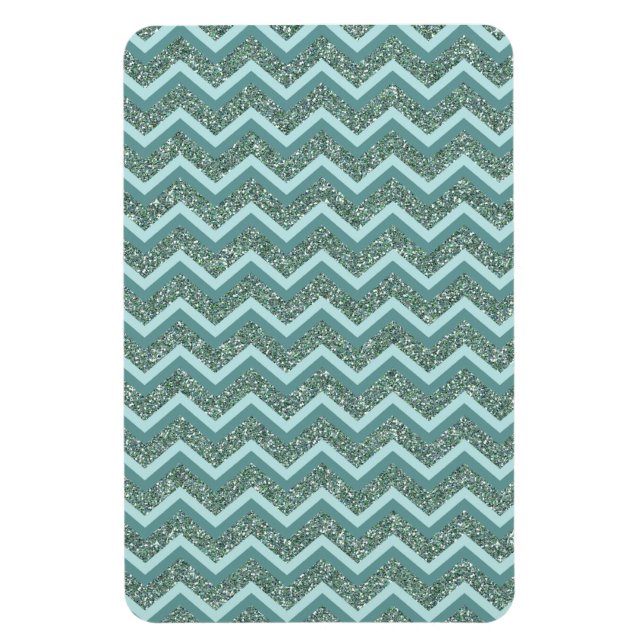 Teal Glitter Magnet (Vertical)