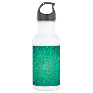 Teal Glitter Sequin Disco 32. oz. 532 Ml Water Bottle