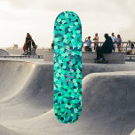 Teal Glitter Super Star Cute Skateboard<br><div class="desc">Beautiful and girly teal glitter design,  bring your spark to everywhere you roll on with this juvenile,  modern and elegant design. Skateboard Girl Aesthetic Style. Share the unique experience of being you!</div>