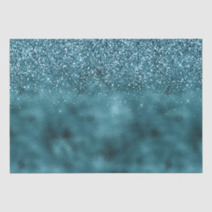 Teal Glitz Glitter Glam Tissue Paper