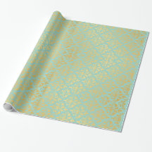 Teal Glossy Wrapping Paper – Elegant & Shiny Gift 