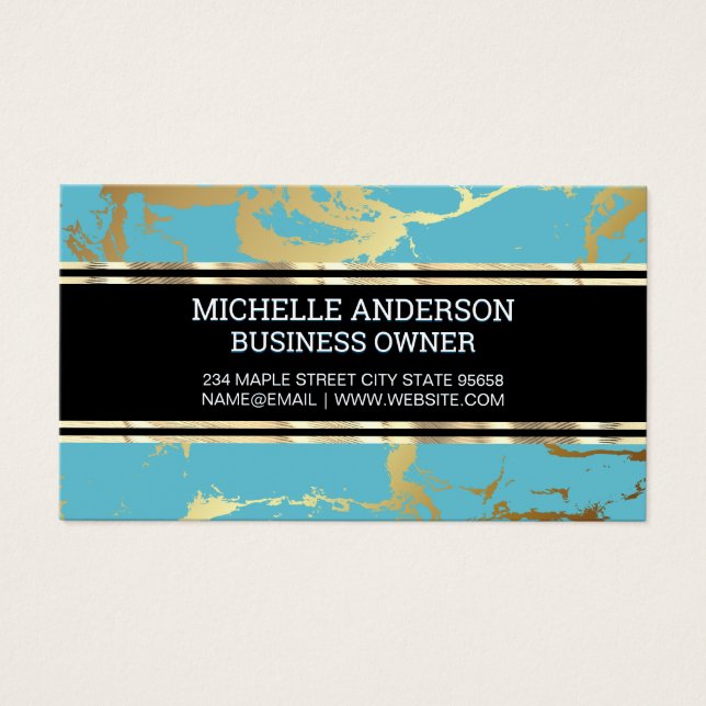 Teal Gold Marble (Front)