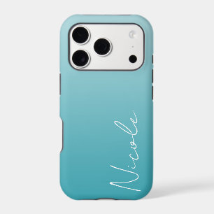 Teal Gradient Handwriting Script Personalised