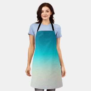 Teal Gradient Modern Ombre Apron