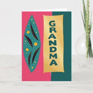 Teal Grandmas Day Art Card