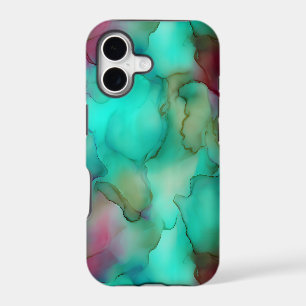 Teal Green Alcohol Ink Marble