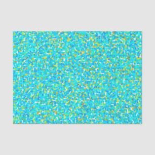 Teal Green Blue Yellow Abstract Pattern Tissue Paper
