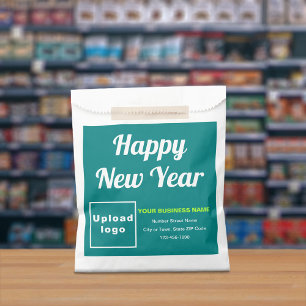 Teal Green Business Brand, New Year Paper Bag