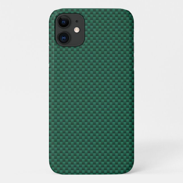Teal Green Carbon Fibre Background Print Case-Mate iPhone Case (Back)