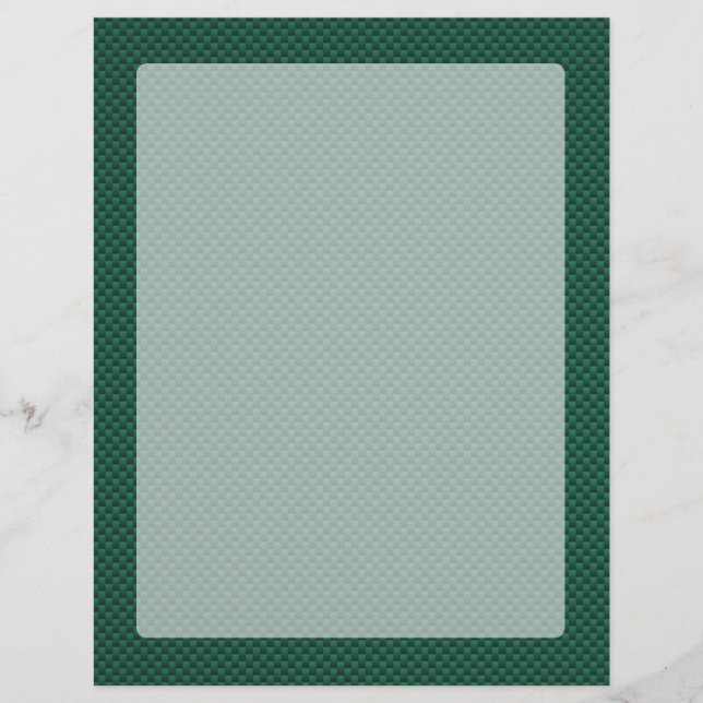 Teal Green Carbon Fibre Print (Front)