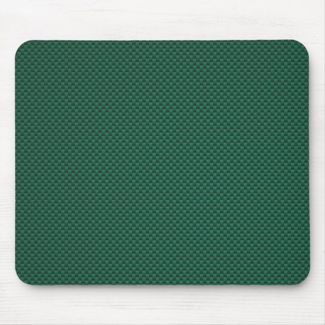 Teal Green Carbon Fibre Style Print Mouse Mat (Front)