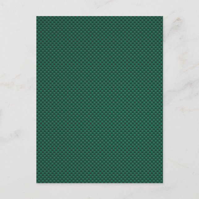 Teal Green Carbon Fibre Style Print Postcard (Front)