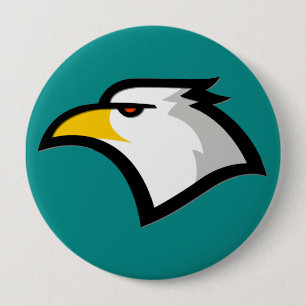 Teal Green; Eagle 10 Cm Round Badge