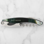Teal Green & Gold Agate Marble Wedding Monogram Corkscrew<br><div class="desc">Teal Green & Gold Agate Marble Geode, With Sparkling Gold foil accents, and Modern trendy brushed script font. Teal green, emerald, and white stone look, is luxurious and modern for your wedding - Personalised Wedding Monogram Newlywed Keepsake Corkscrew! ~ Check my shop to see the entire wedding suite for this...</div>