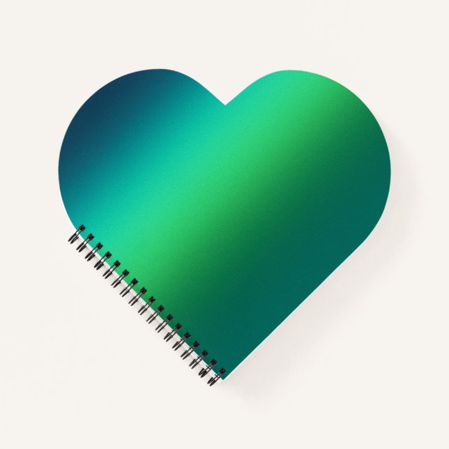 Teal Green Gradient Abstract Background Modern Notebook (Front)