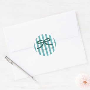 Teal Green Graduation Classic Round Sticker