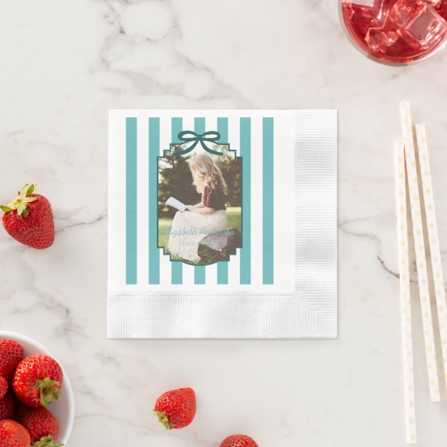 Teal Green Graduation Napkin (Insitu)